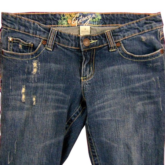 Garage Distressed Denim Capri - Size 7 - Picture 3 of 4